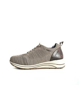 deportivos impermeables mujer Treintas cordones elásticos beige
