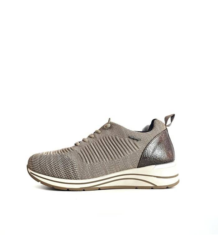 deportivos impermeables mujer Treintas cordones elásticos beige