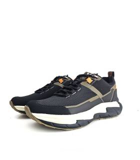 zapatillas casual hombre Xti negro verde vista  de medio perfil
