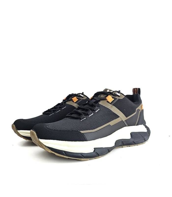 zapatillas casual hombre Xti negro verde vista  de medio perfil