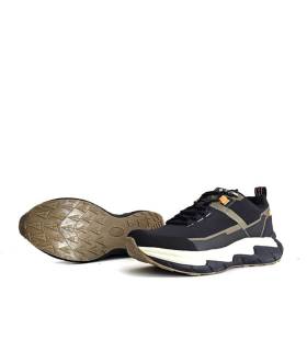 zapatillas casual hombre Xti negro verde vista suela completa