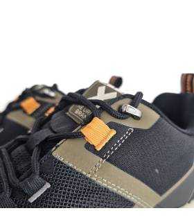 zapatillas casual hombre Xti negro verde detalle cordones y lengüeta