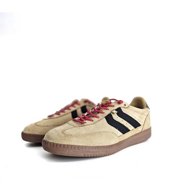 Zapatillas casual hombre beige Xti cordones elásticos suela antideslizante