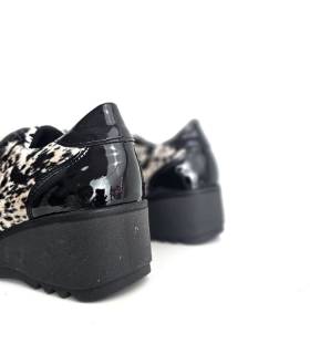 zapatos mujer Dama Nival cuña 5 cm plantilla extraíble vista trasera