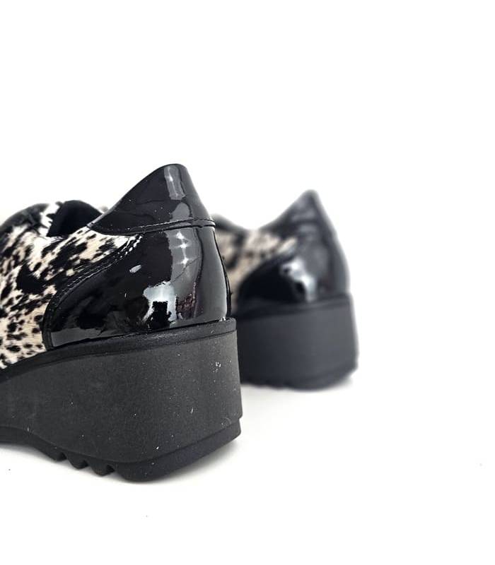zapatos mujer Dama Nival cuña 5 cm plantilla extraíble vista trasera