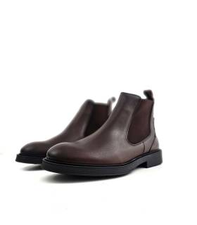 Botines Chelsea hombre piel marrón Baerchi Dacia vista medio perfil