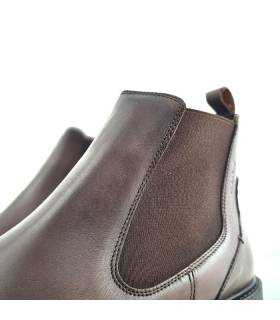 Botines Chelsea hombre piel marrón Baerchi Dacia detalle elásticos laterales