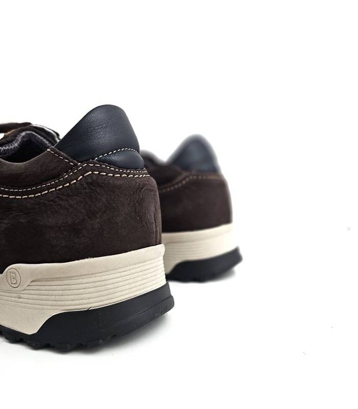 Talón reforzado zapatos impermeables hombre Baerchi en piel marrón