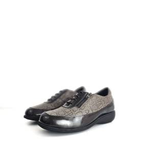 Zapatos mujer anchos marrones cordones cremallera Doctor Cutillas