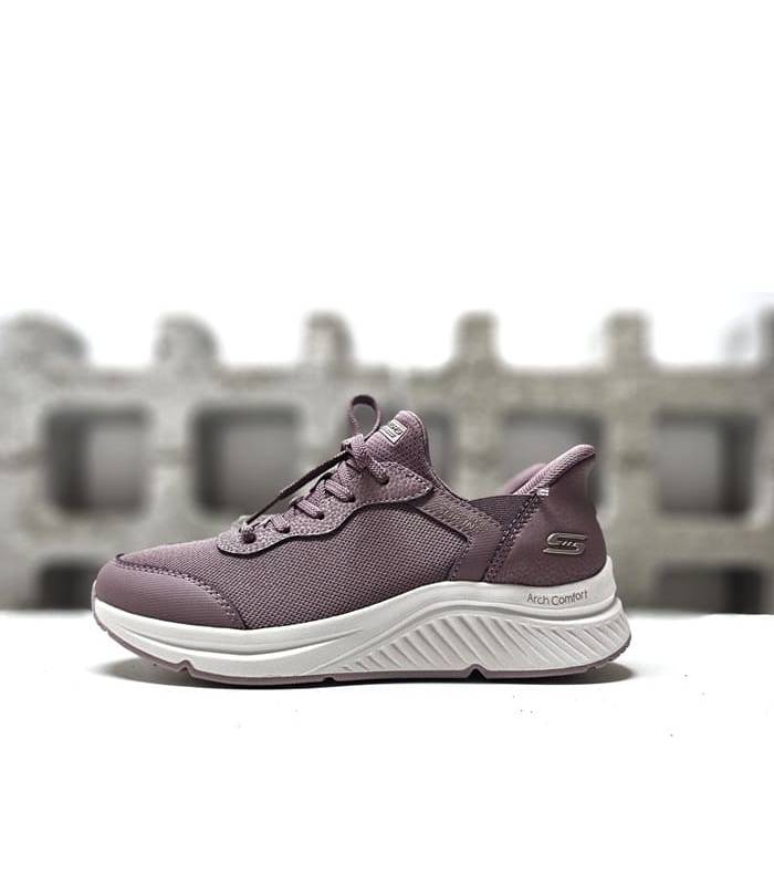 Zapatillas mujer Skechers BOBS Arch Comfort llilas perfil