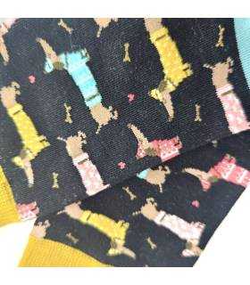 calcetines negros originales con perros Marc Jojo