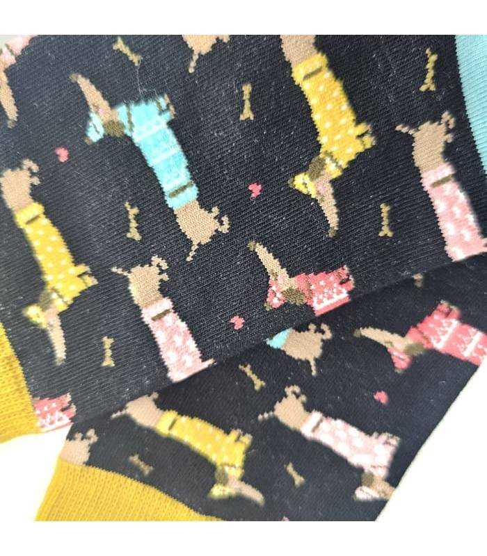calcetines negros originales con perros Marc Jojo