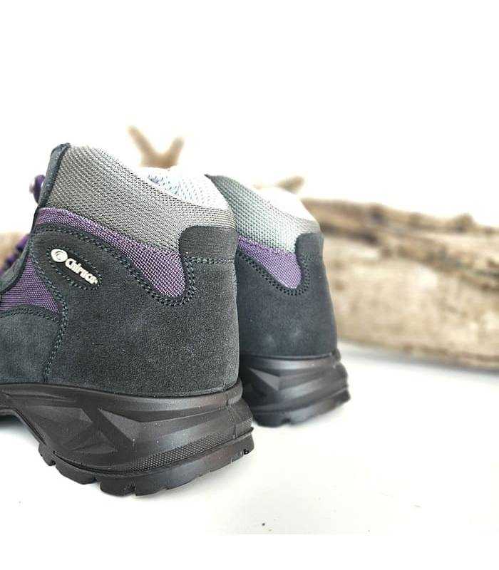 Vista trasera botas Chiruca Massana 36 con refuerzo de talón grises