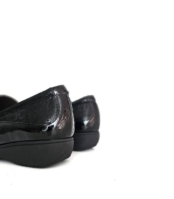 zapatos cómodos Doctor Cutillas negro, vist trasera