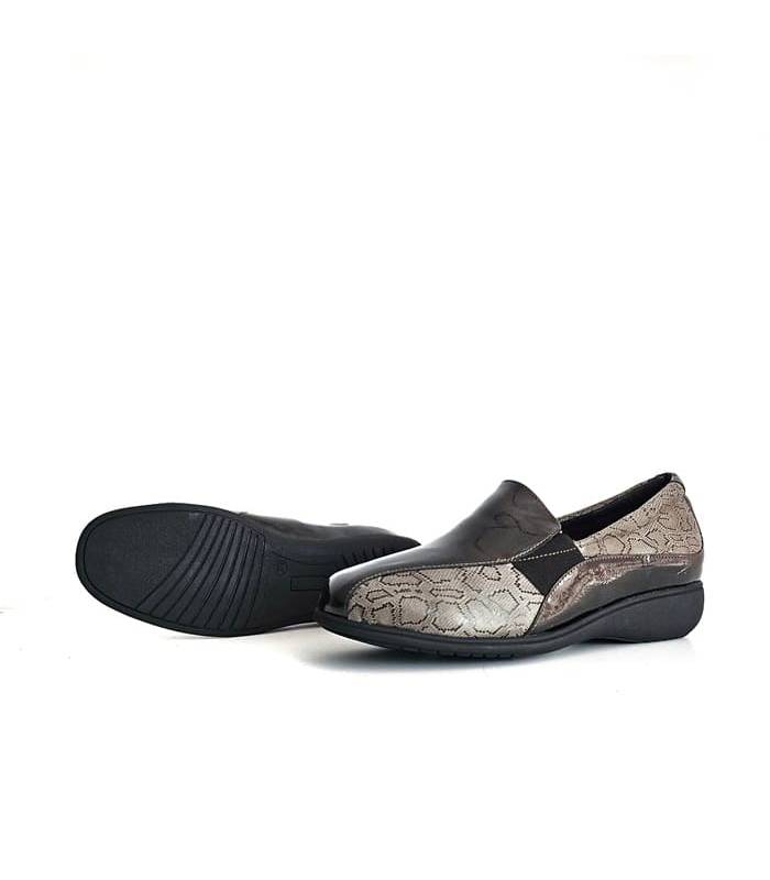 mocasines cómodos mujer invierno Doctor Cutillas taupe, vista de suela