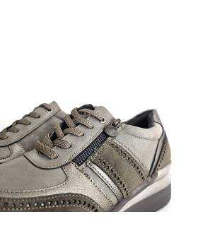 cremallera lateral de zapatos taupe MySoft para mujer