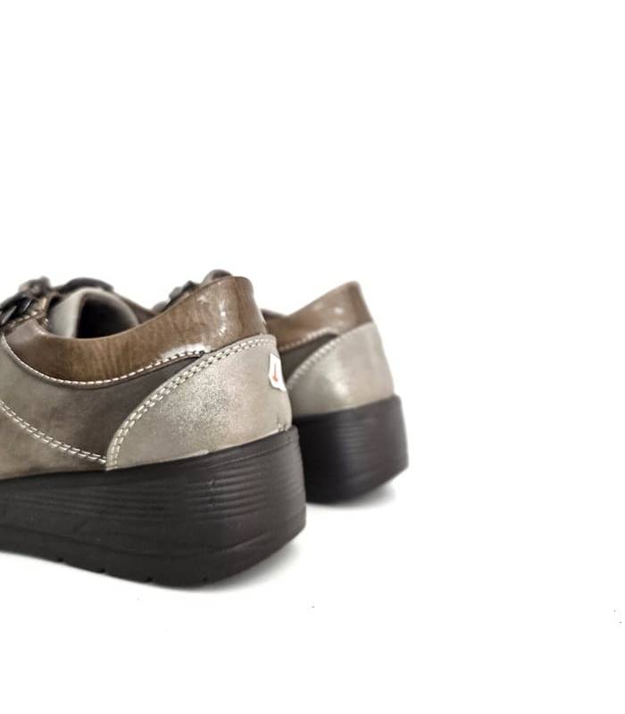 Zapatos taupe con cuña ligera para mujer MySoft