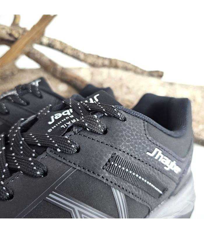 detalle cordones y logo J’hayber Racosa negro
