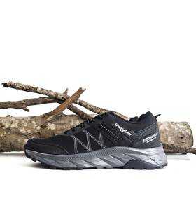 vista lateral zapatillas Racosa trekking J’hayber negras