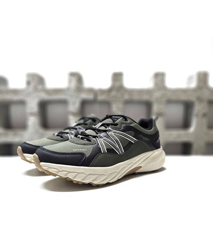 zapatillas outdoor hombre cómodas kaki