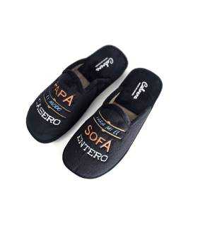 zapatillas hombre descalzas negras con texto divertido