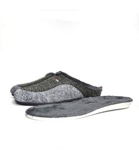 Plantilla extraíble textil gris suave en zapatillas casa hombre Cabrera