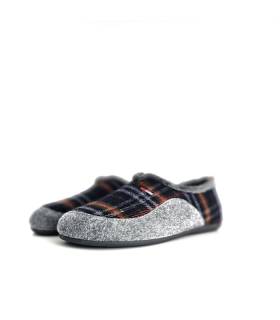 zapatillas casa hombre invierno cuadros Cabrera puestas lado izquierdo