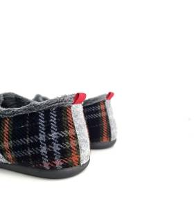 vista trasera zapatillas cuadros gris hombre Cabrera