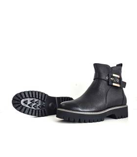 Botines negros mujer cómodos Treintas con suela resistente