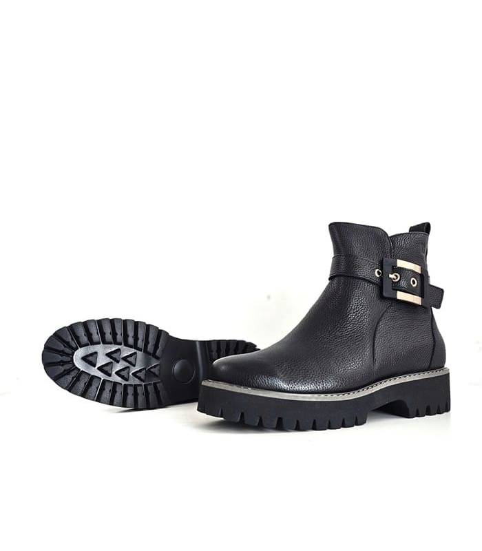 Botines negros mujer cómodos Treintas con suela resistente