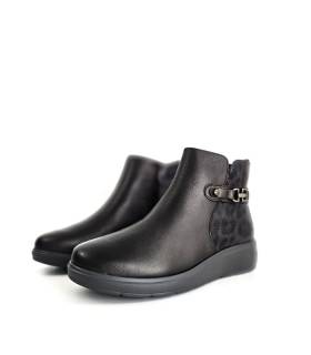 Botines bajos mujer piel marrón print Treintas