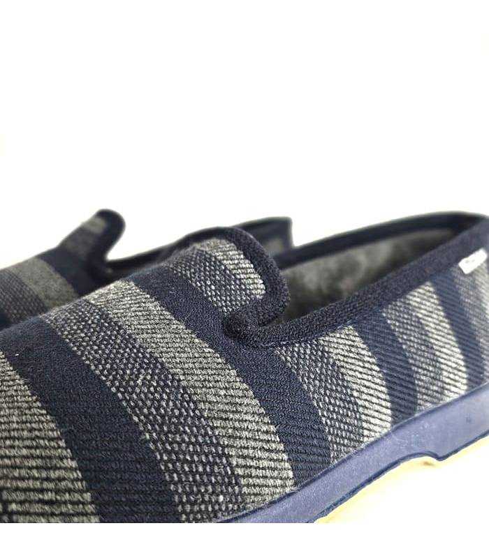 detalle tejido rayas zapatillas invierno hombre Garrido Muro