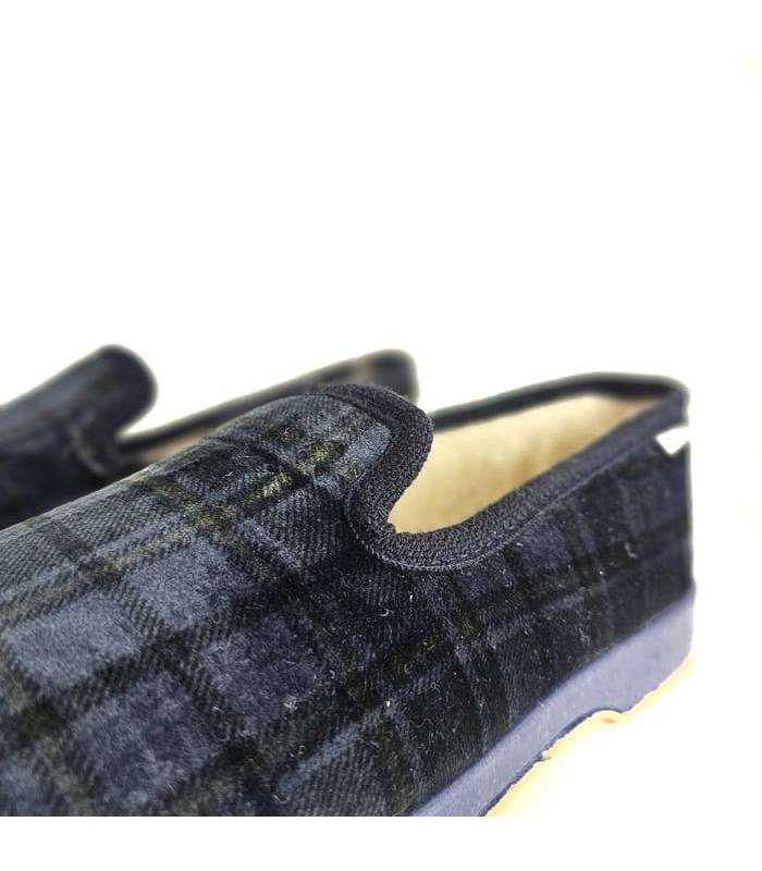 detalle tejido cuadros zapatillas hombre Garrido Muro