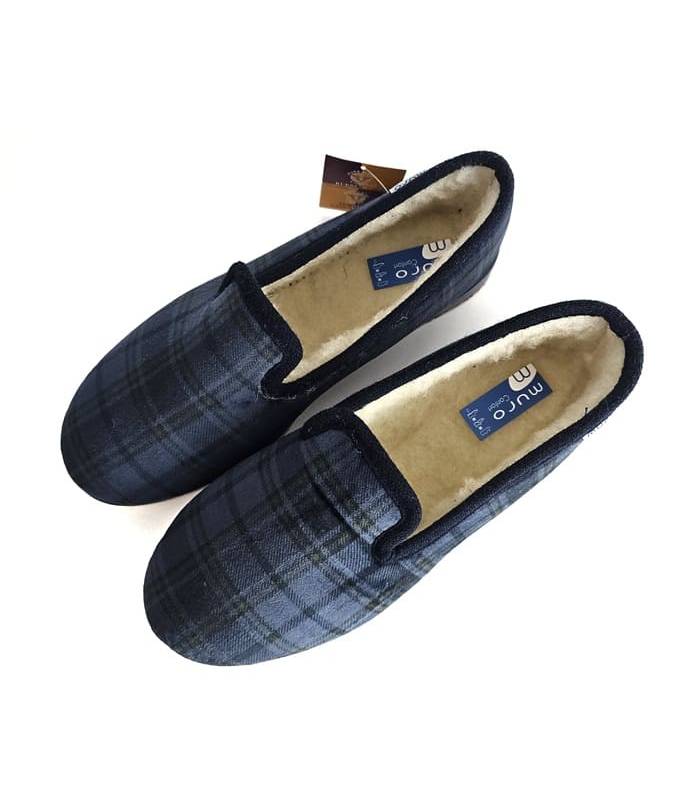 vista superior interior lana virgen zapatillas hombre