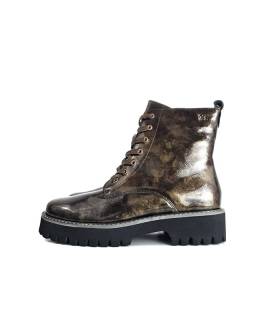 Botas militares mujer piel marrón Treintas lateral derecho