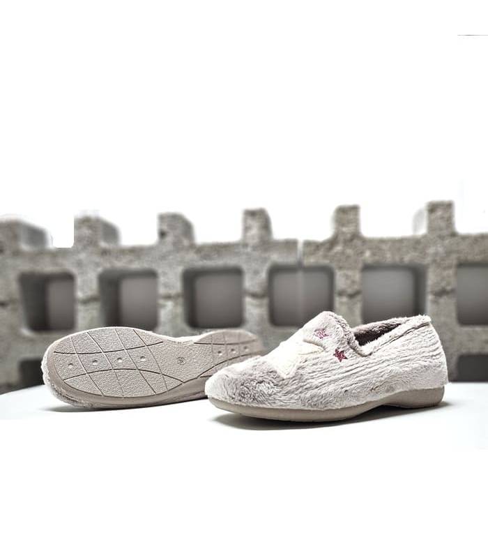 zapatillas invierno mujer estrella luna vistas suela Cabrera color beige
