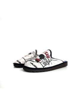 Zapatillas casa mujer invierno Love Rain Pelusin vista diagonal
