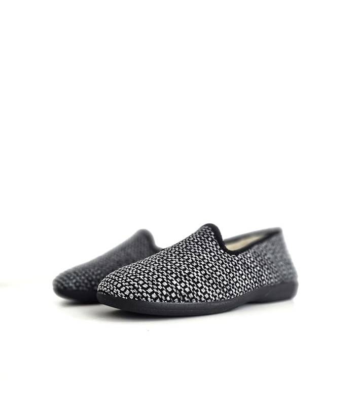 Zapatillas casa hombre lana virgen Pelusin vista diagonal