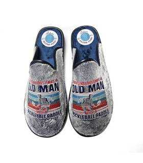 Zapatillas casa hombre pádel Pelusin con dibujo pickleball