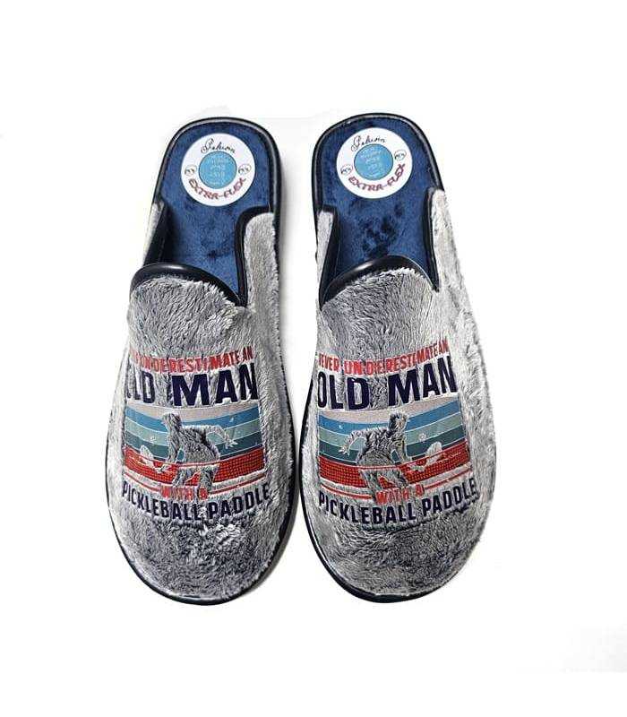 Zapatillas casa hombre pádel Pelusin con dibujo pickleball