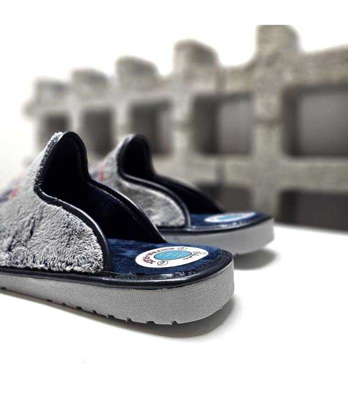 Talón y plantilla mullida zapatillas casa hombre pádel Pelusin