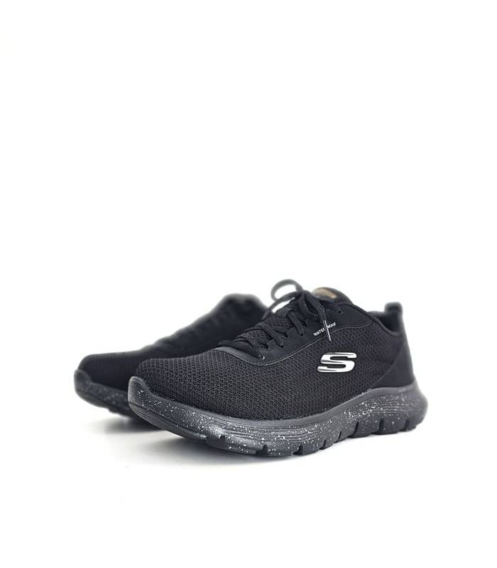 Skechers zapatillas hombre negras impermeables vista lateral