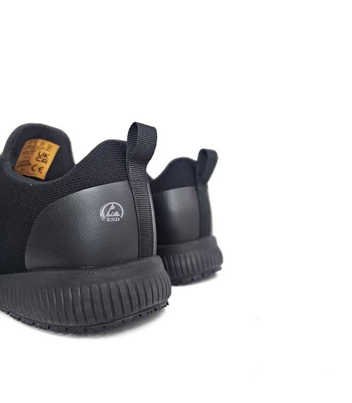 Zapatillas trabajo Skechers Myton negras parte trasera