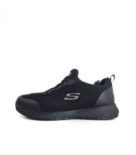 Skechers zapatillas trabajo hombre negras Squad SR Myton perfil completo