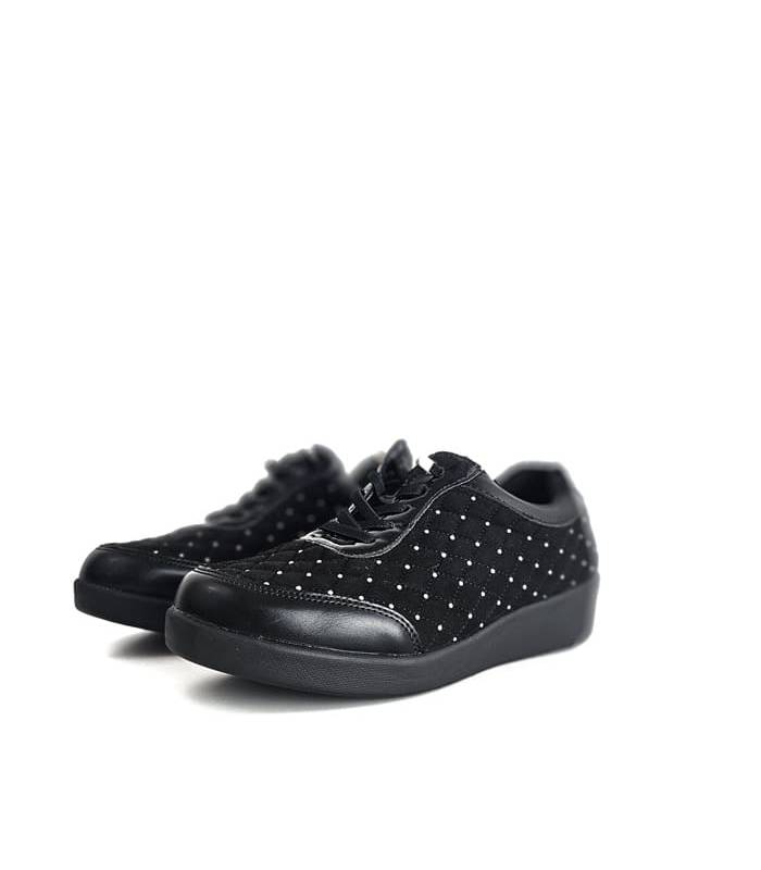 Zapatos deportivos mujer anchos acolchados Doctor Cutillas negros