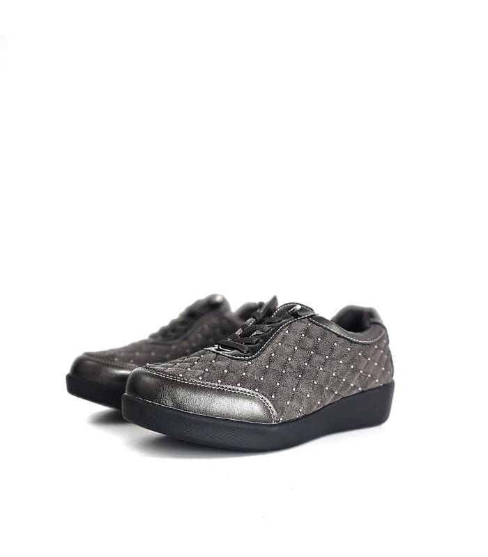 Zapatos deportivos mujer anchos acolchados Doctor Cutillas taupe
