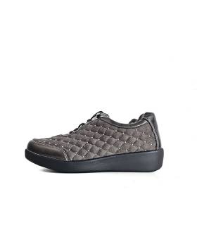 Zapatos deportivos mujer taupe Doctor Cutillas con cuña ligera