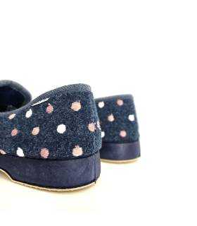 Parte trasera zapatillas casa azules mujer Garrido Muro