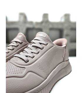 detalle tejido y cordones elásticos Skechers mujer Slip-ins