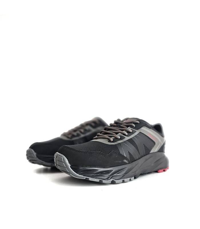 Zapatillas trekking hombre negras Nicoboco Silkan impermeables vista lateral